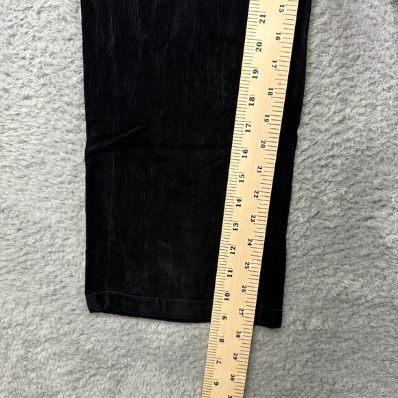 J. Jill Womens Corduroy Pants Size 10 Black Stretch Pockets Straight Leg - Picture 9 of 11
